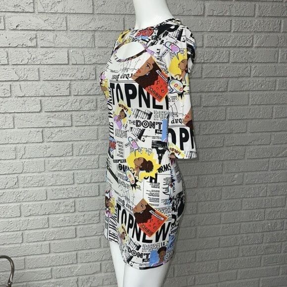 Rainbow Black Girl Magic Bodycon Dress Size M - Picture 3 of 8